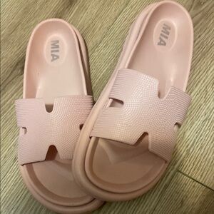 MIA Women's Pink Slide Sandals